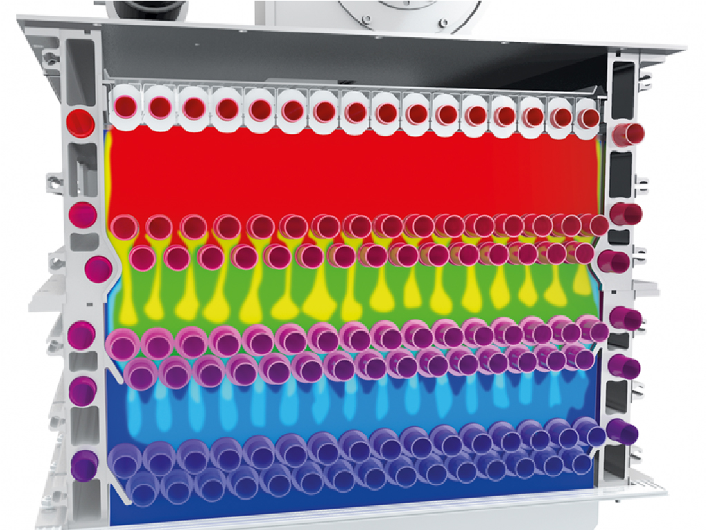 Diverse verbrandingszones binnen de TRIGON XL